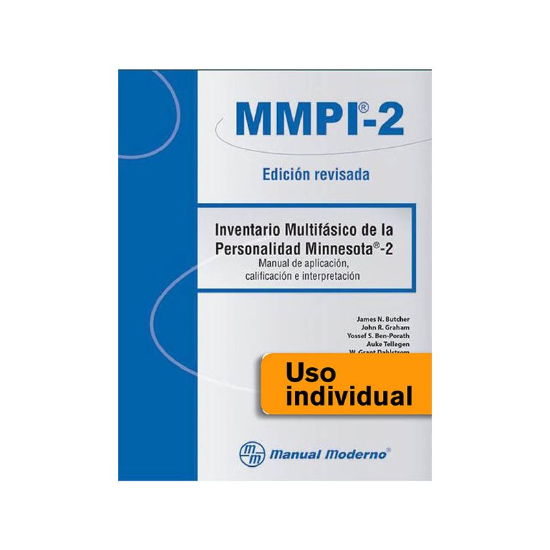 Tarjeta Uso Individual / Inventario Multifásico de la Personalidad Minnesota®-2. Edición revisada